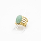 Anillo ajustable amazonita
