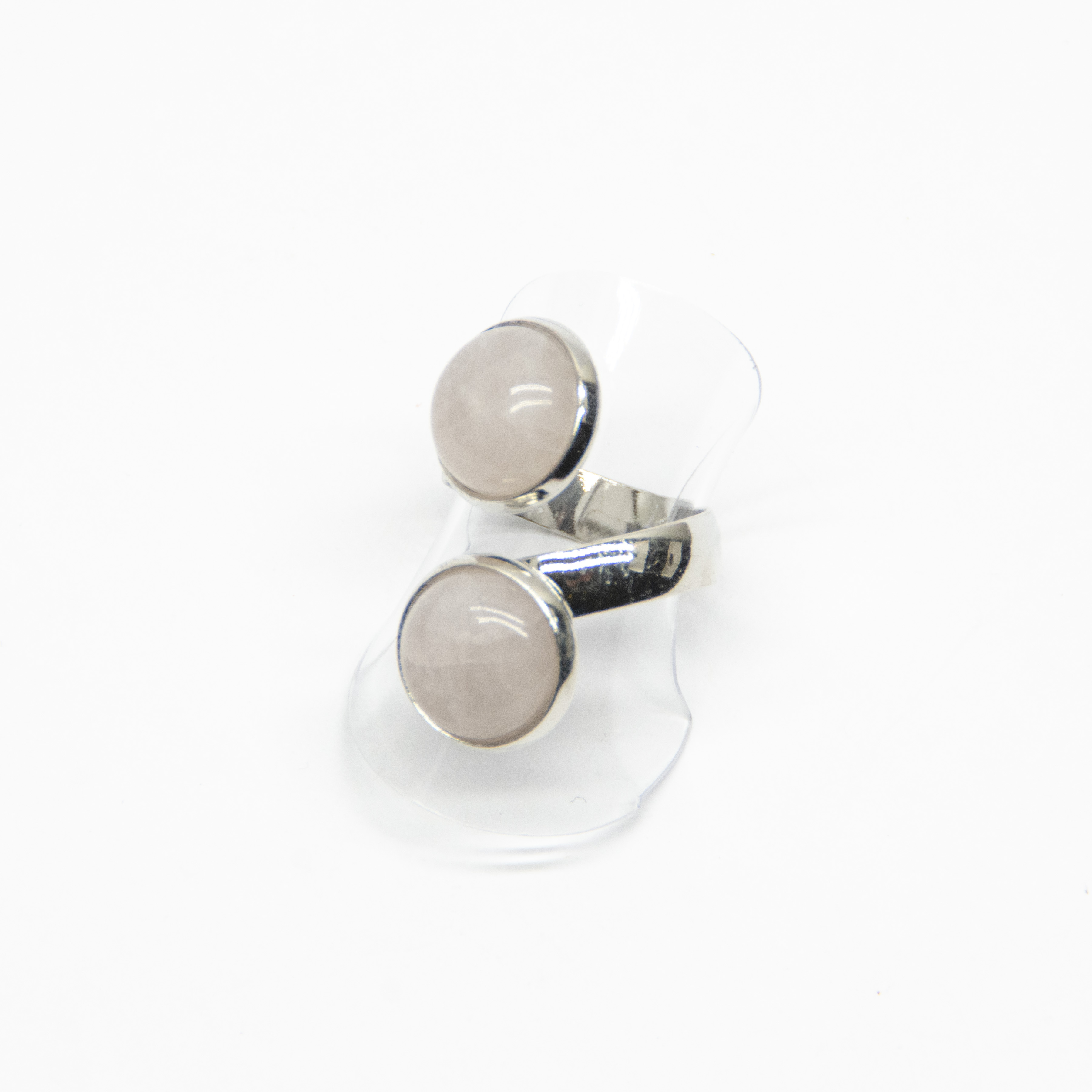 Anillo ajustable cuarzo rosa