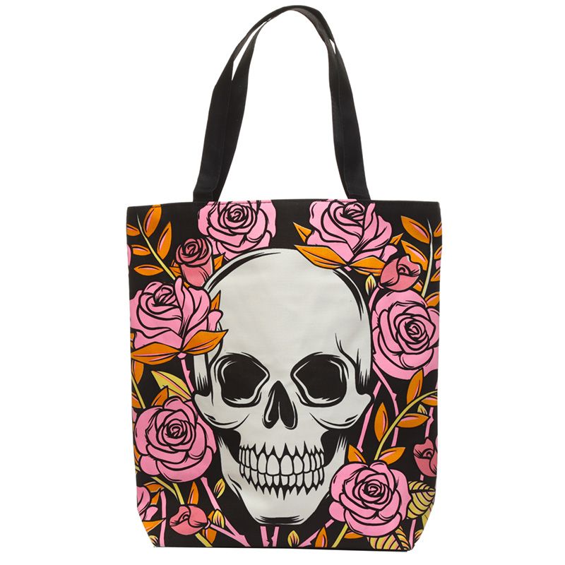 Bolso calavera rosas