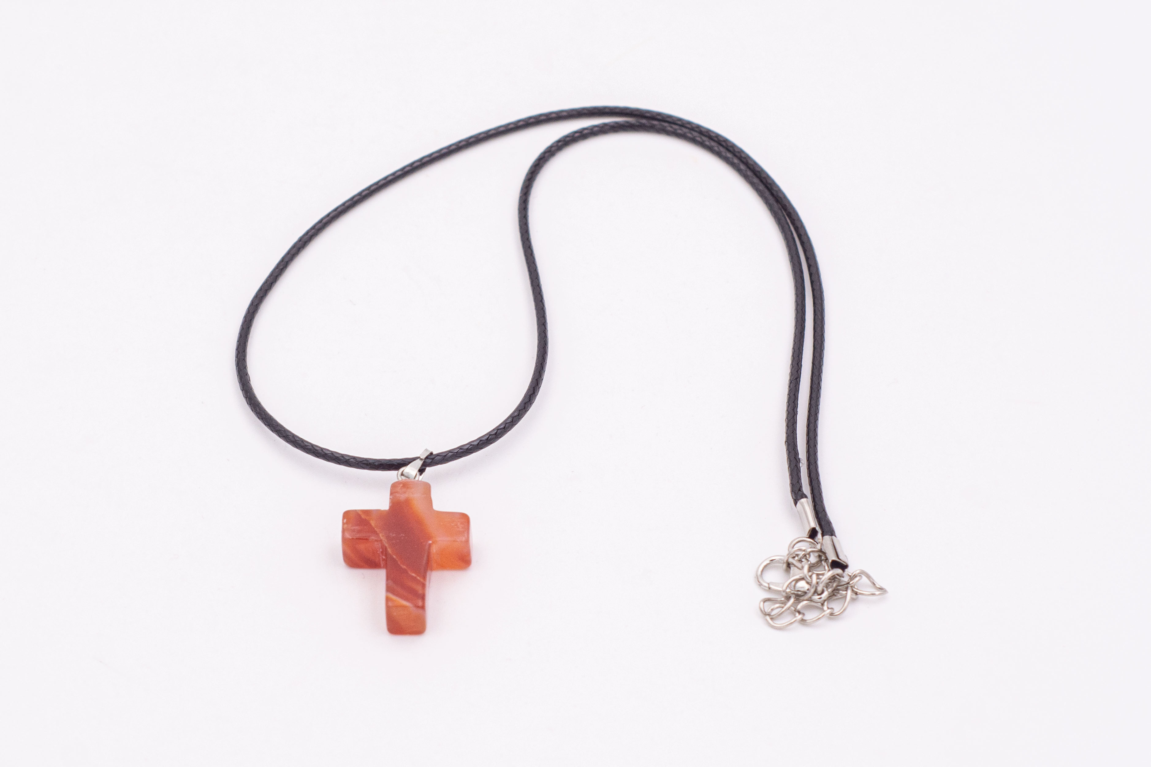 Colgante cruz carneola