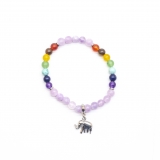 Pulsera cuarzo rosa chakras