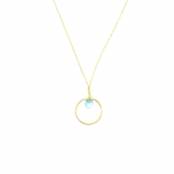 Colgante aguamarina aro 