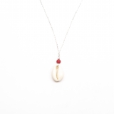 Colgante concha jaspe rojo 