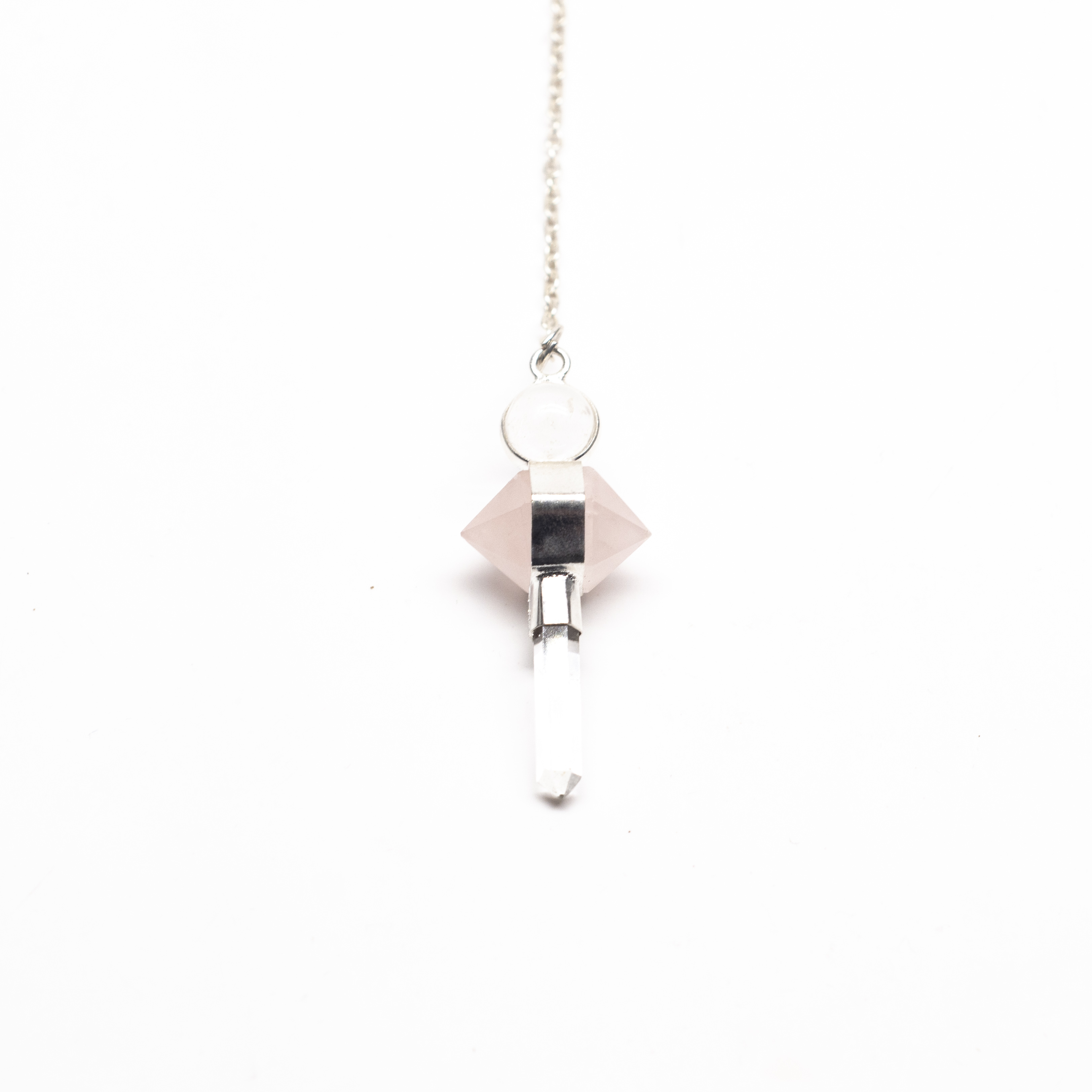 Péndulo cuarzo rosa bastón