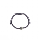 Pulsera turquesa africana y obsidiana 