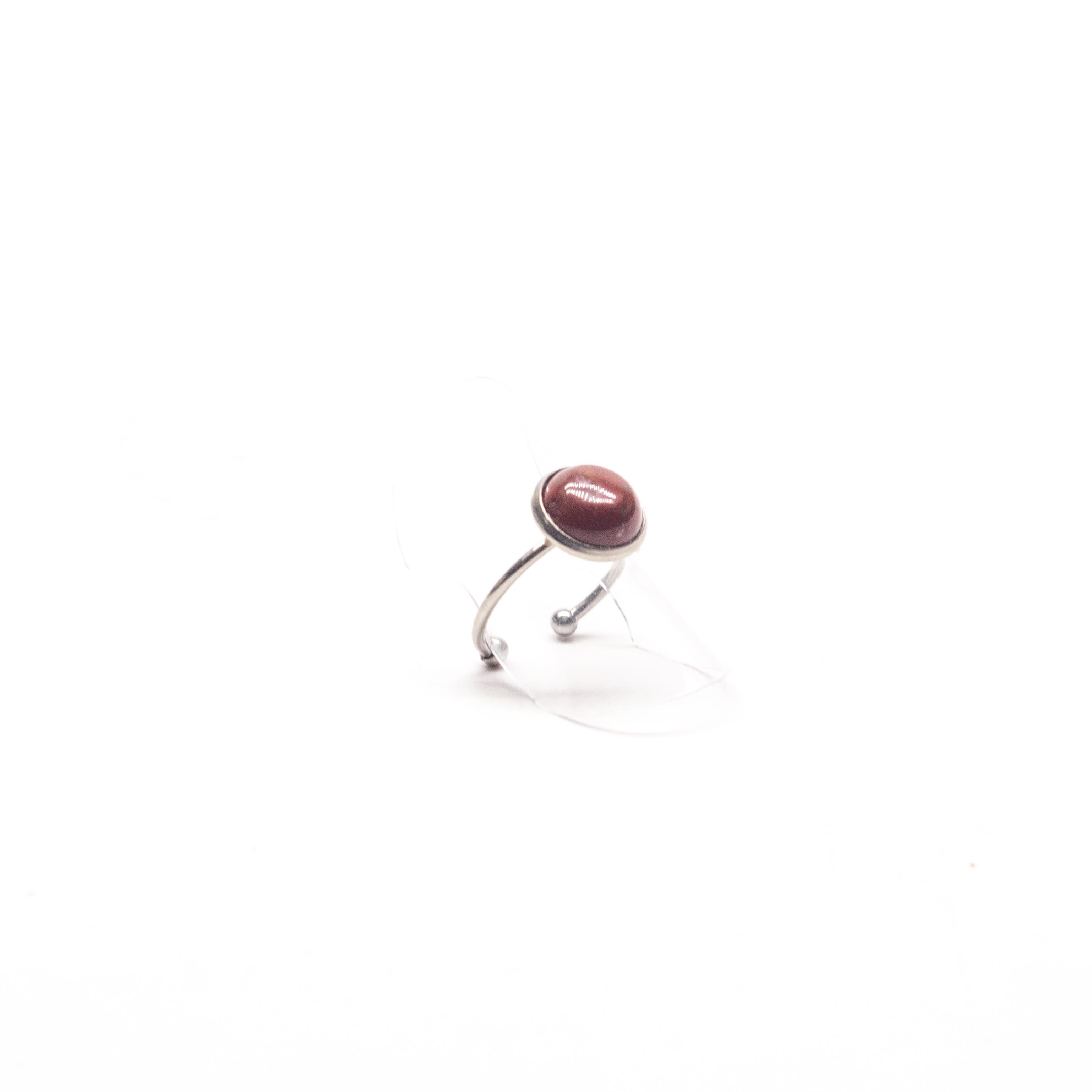 Anillo ajustable jaspe rojo