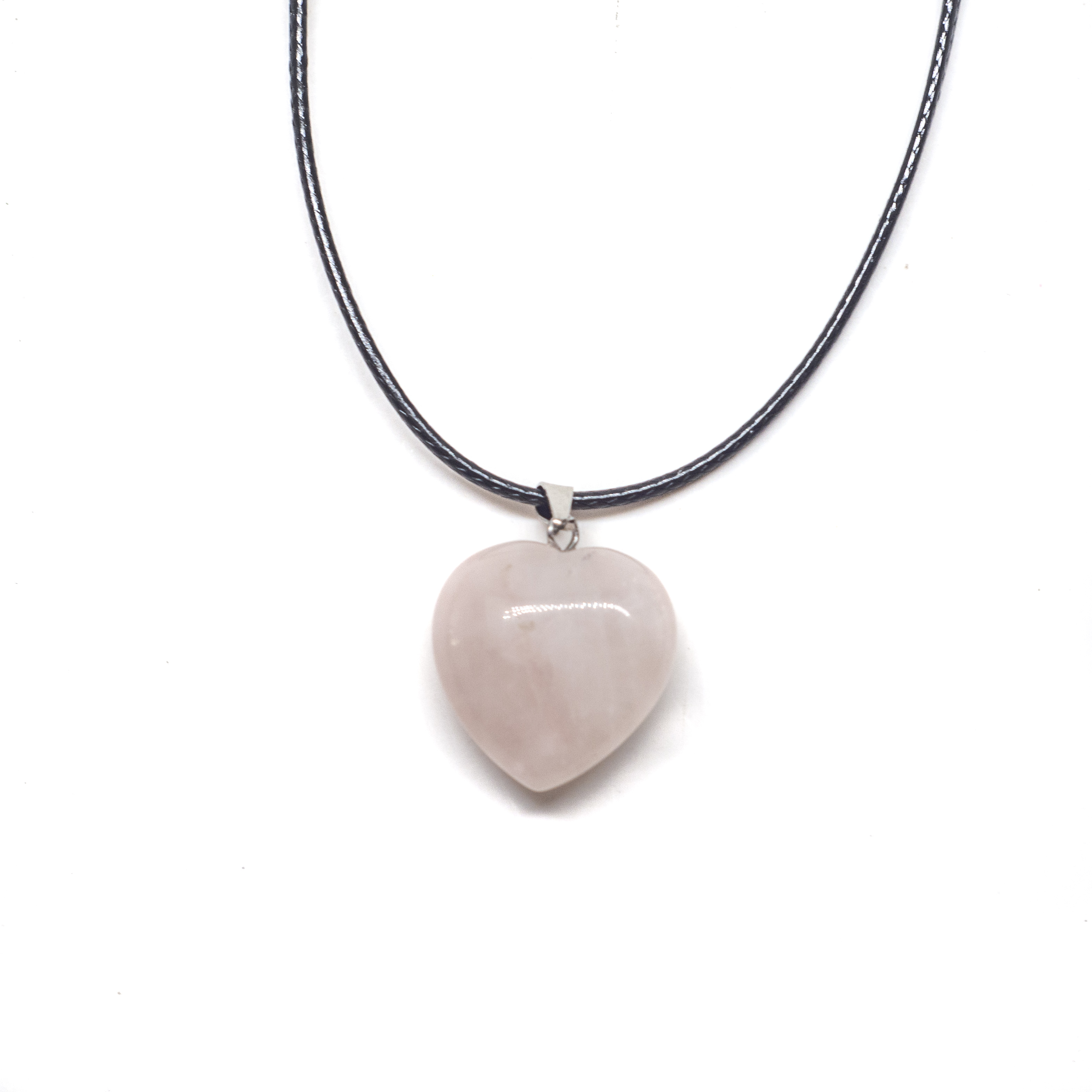 Colgante corazón cuarzo rosa