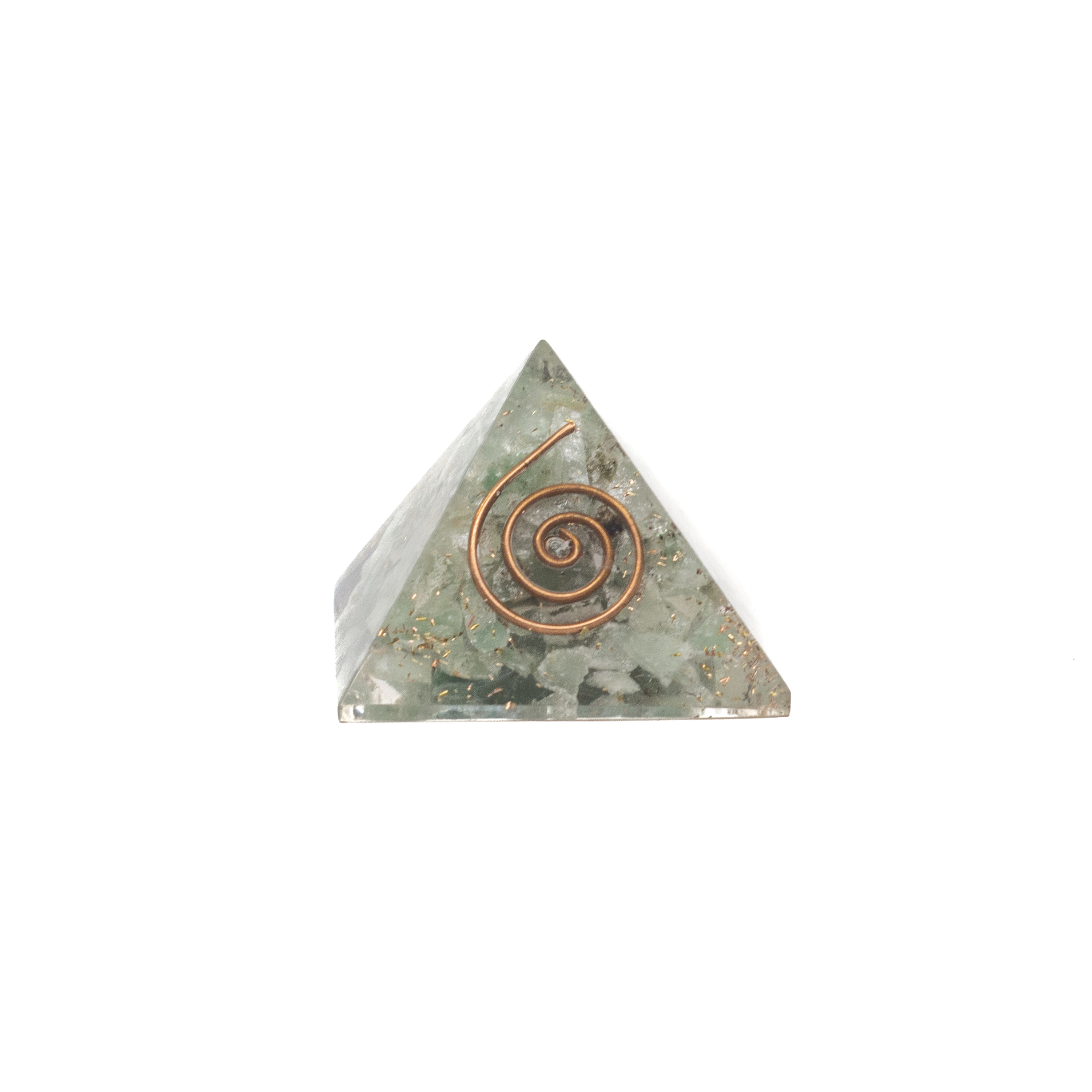 Orgonita pirámide cuarzo verde