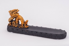 Incensario dragón dorado