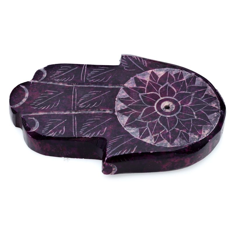 Incensario morado mano de Fátima