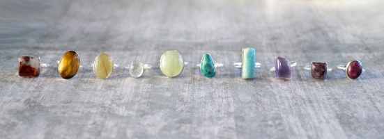 Anillos con minerales
